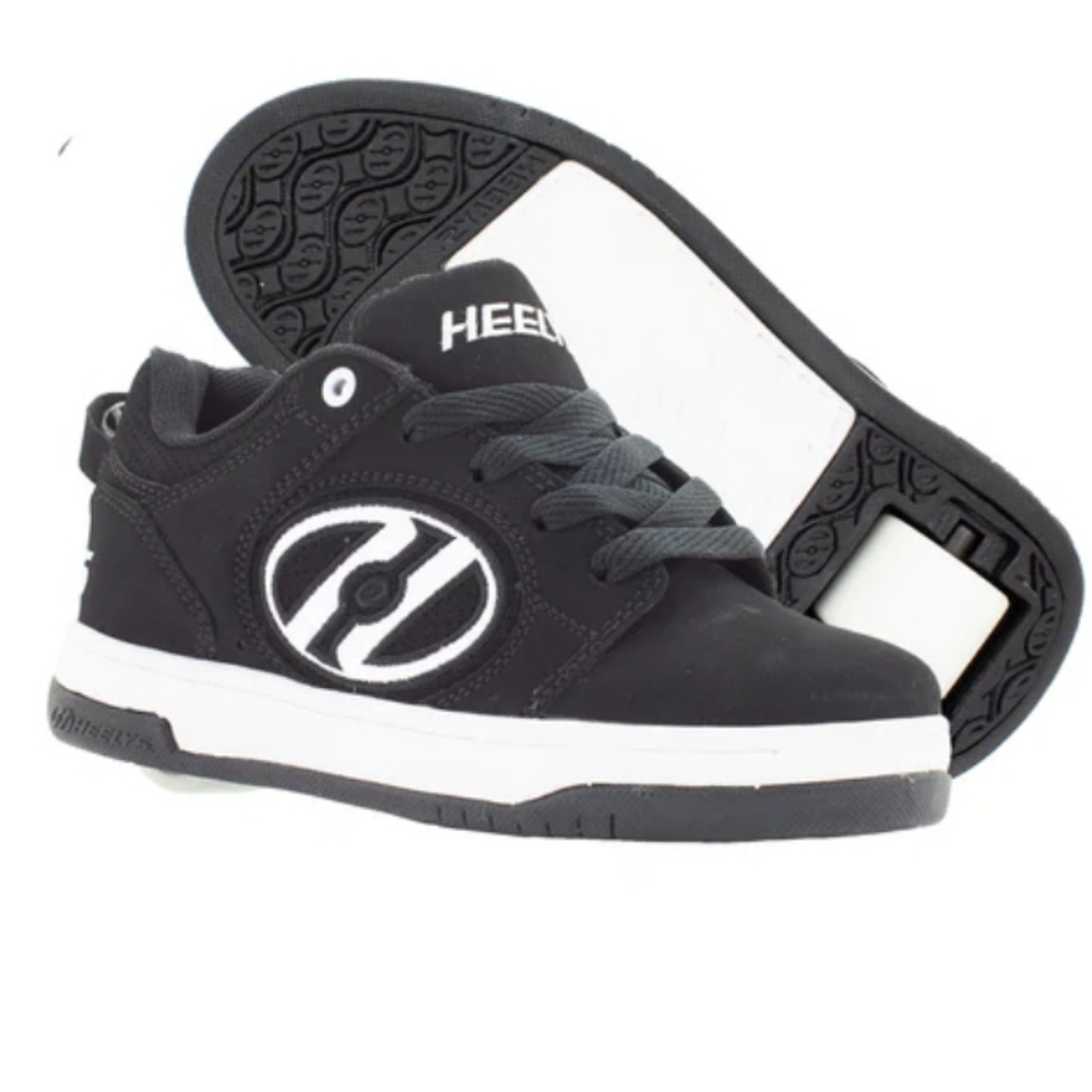 Heelys Voyager Black and White Shoes Size 3Y